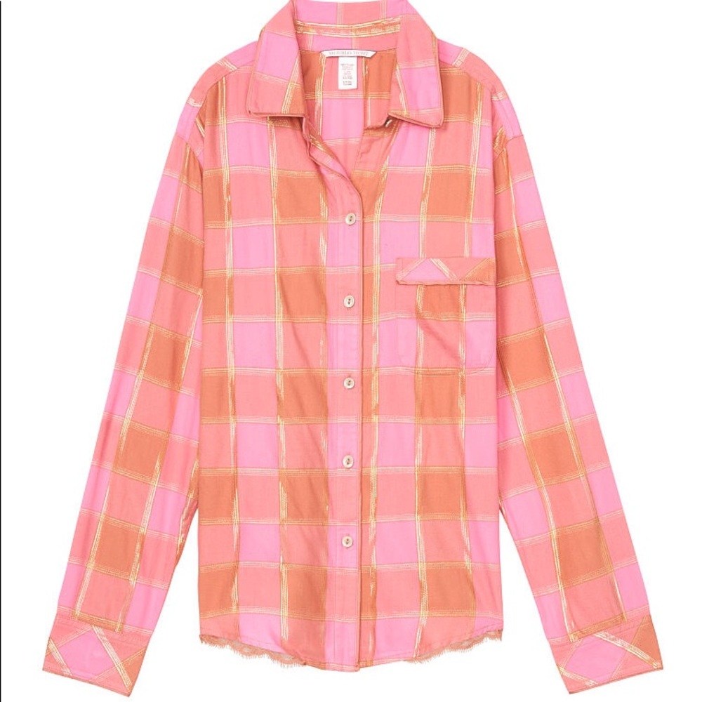 VICTORIAS SECRET soft flannel sleep shirt✨